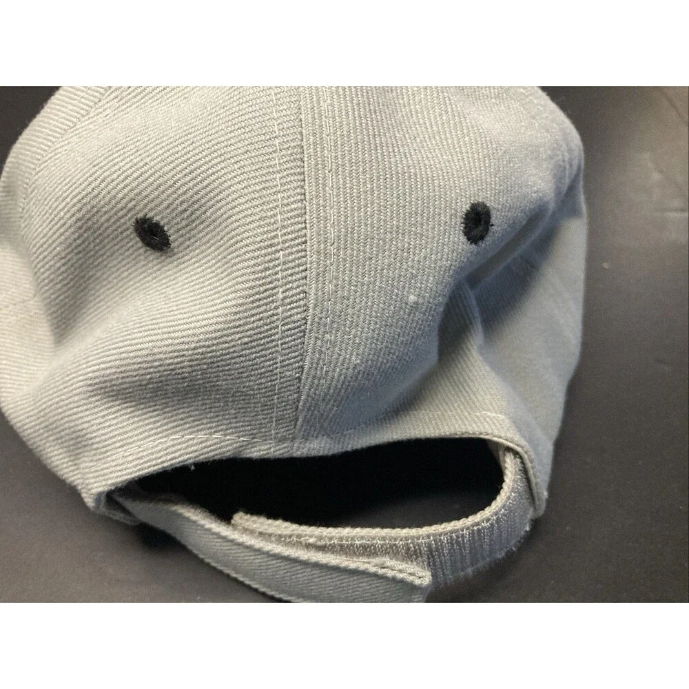 Vintage Mercedes-Benz Gray Strapback Hat Cap Embroidered Logo Adjustable